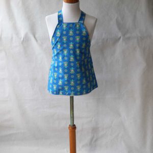Keukenschort klein Blauw klein bloemetje